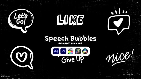 Videohive 50571347 Speech Bubbles Animated Stickers on GFXHive