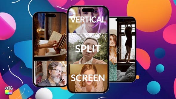 Videohive 47690285 Vertical Split Screen | FCPX Tool