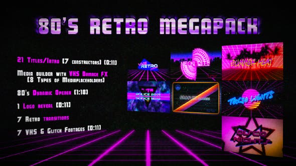 Unleash Your Creativity with Videohive 17025429 80’s Retro Megapack