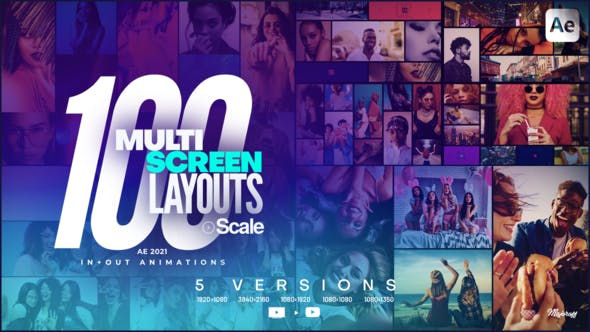 Videohive 33755346 100 Multi-Screen Layouts // Scale