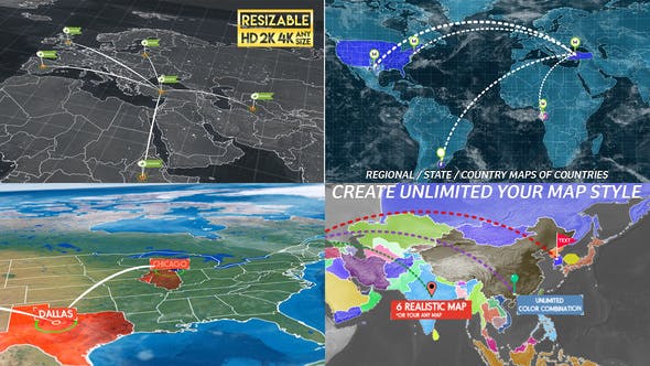 Videohive 11602298 World Map Connection Kit