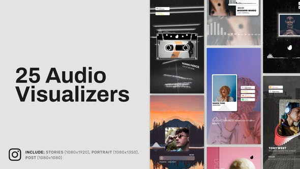 Instagram Stories with Videohive 40304498: Instagram Audio Visualizers