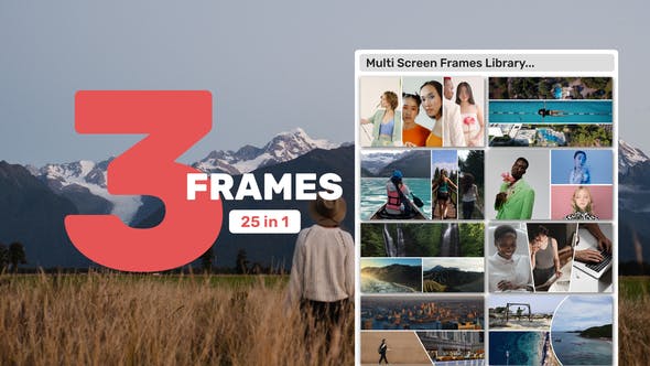 Videohive 39285669: Multi Screen Frames Library – 3 Frames