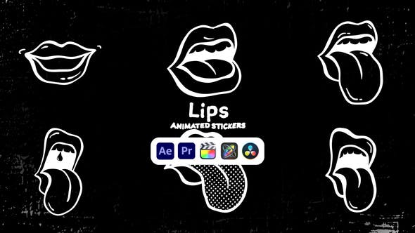 Unlock Creativity with Videohive 50571501: Lips Animated Stickers