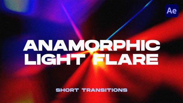 Videohive 48406265 Anamorphic Light Flare Transitions | After Effects