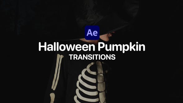 Videohive 47929450 Halloween Pumpkin Transitions for After Effects