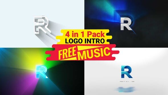 Elevate Your Video Editing for with Minimal Logo Intro Pack 4 in 1