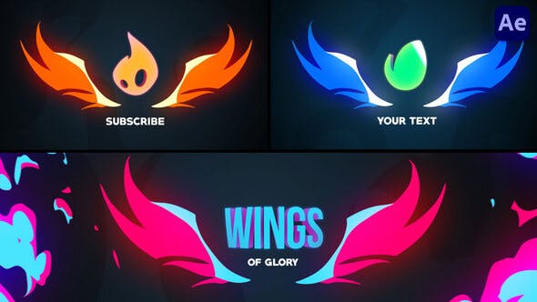 Videohive 43227068 - Fire Wings Logo Reveal Animations