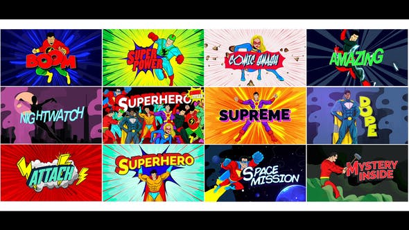 Unleash Your Creativity with Videohive 36759859 - Super Comic Titles