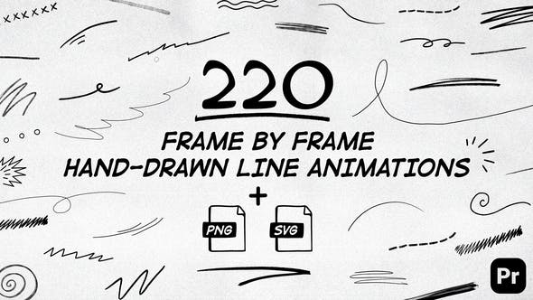 Videohive 50034126 220 Frame By Frame Animated Lines