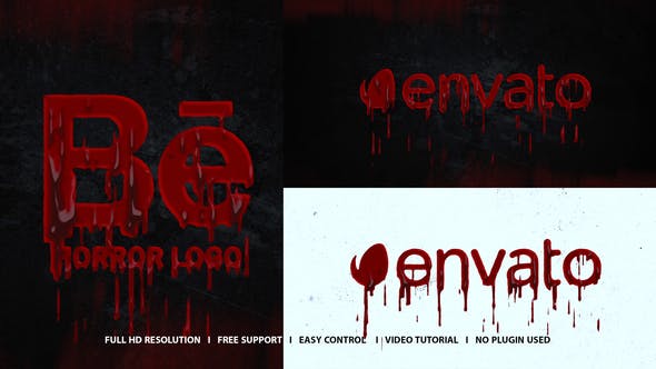 Videohive 48951695 Horror Blood Logo