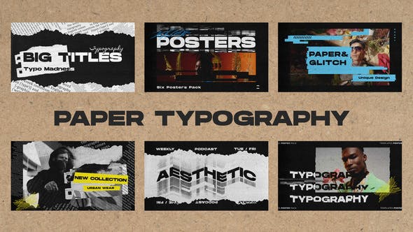 Videohive 50626592 Paper Typography Posters - GFXHive