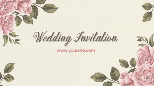 Videohive 50597228 Romantic Wedding Invitation