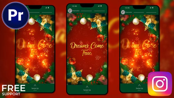 Videohive 49839490 Christmas Wishes Instagram Stories