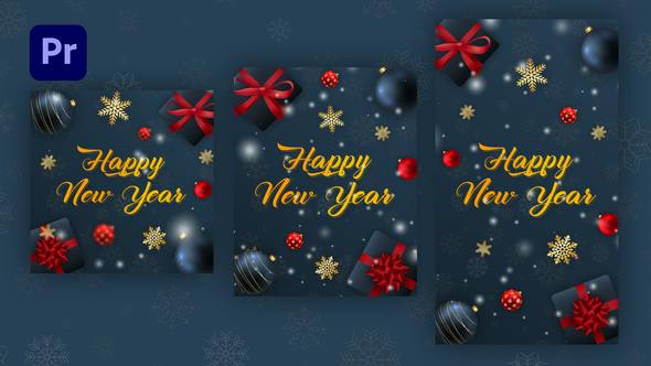 Videohive 49865560 4in1 Happy New Year Stories