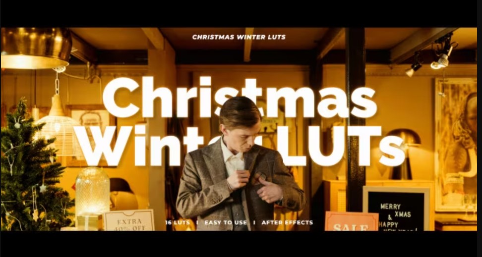 Christmas Winter LUTs - 16 Festive Presets for After Effects Wonder