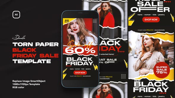 Videohive 40657991 Black Friday Sale Instagram Stories - GFXHive