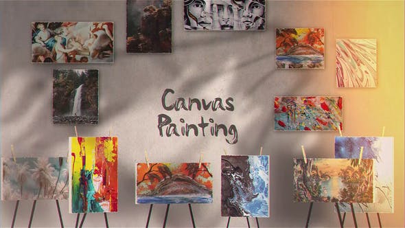 Canvas Painting Gallery Videohive 25799515 by GFXHive