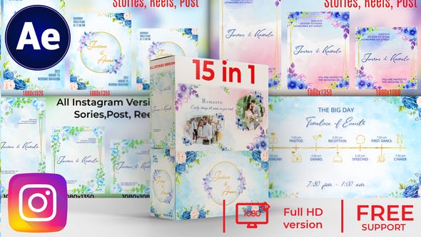 Videohive 46138601: 15 in 1 All Weddings Slideshow and Invitations