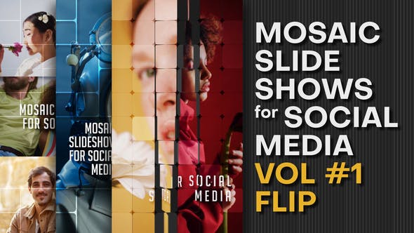 Videohive 42502875 Mosaic Slideshows for Social Media. Vol 1 FLIP