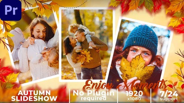 Videohive 48695903 Autumn Memories Slideshow MOGRT