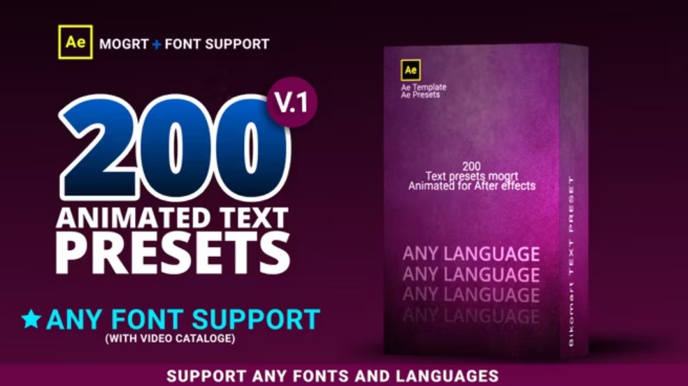 Elevate Your Video Text with 200 Text Presets: Unlock Creative Excellence