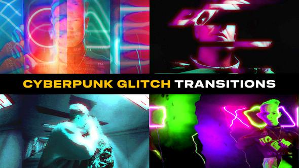 Videohive 50620019 Cyberpunk Glitch Transitions on GFXHive