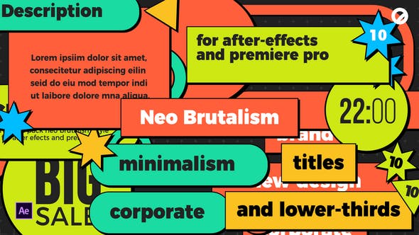 Videohive 49969916 Neo Brutalism Titles | Ae & Pr