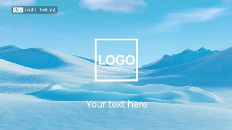 Frosty Logo Unveiling - A 3D Animation Premiere Pro Template