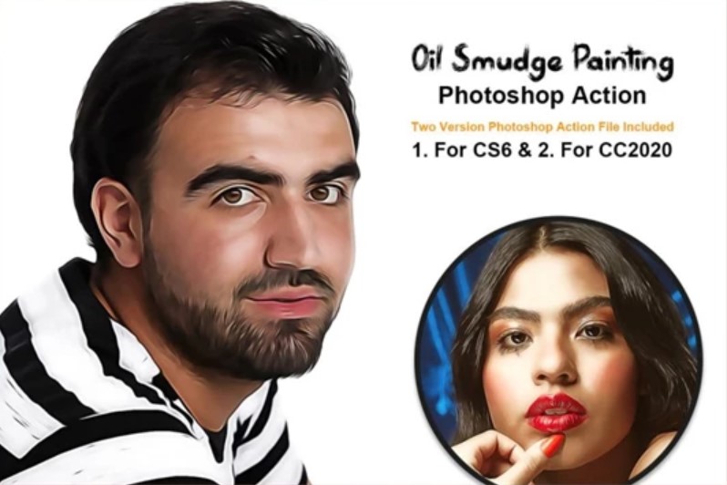 Oil Smudge Painting Photoshop Action - Transform Your Photos into Masterpieces