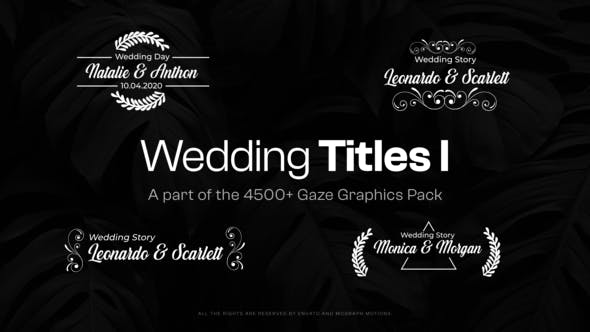 Elevate Your Wedding Videos with Videohive 47686653 Elegant Wedding Titles