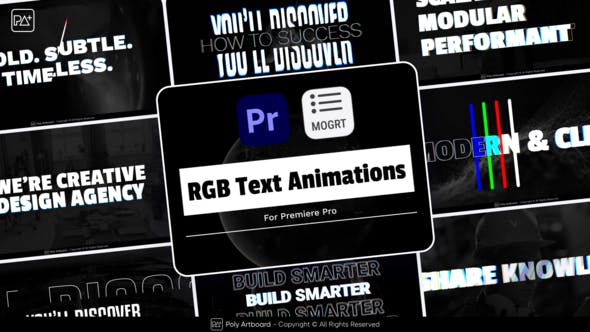 Explore Videohive 50727975 RGB Text Animations