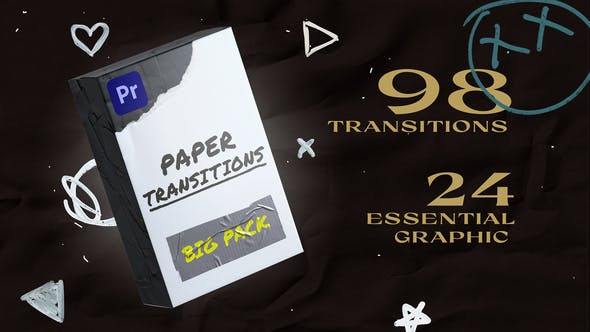 Elevate Your Edits: Unlock Creativity with Videohive 43982024 Paper Transitions | Big Pack