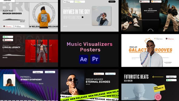 Videohive 43721530 Music Visualizers Posters for Premiere Pro on GFXHive