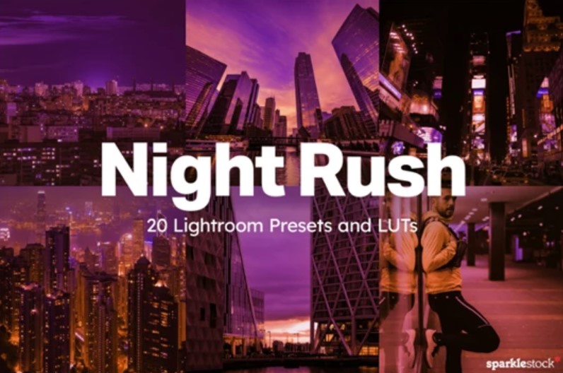 Experience the Neon Magic: 20 Night Rush Lightroom Presets and LUTs