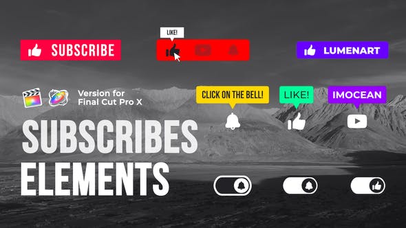 Boost Your Social Media Videos with Videohive 48595960 Subscribe Elements for FCPX at GFXInspir