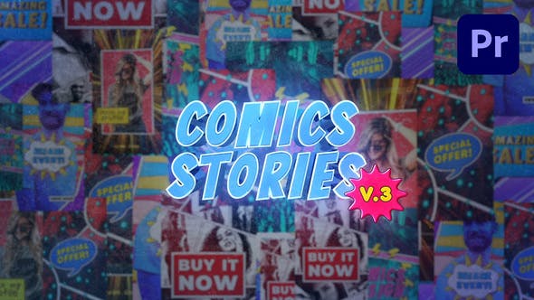 Download Comics Instagram Stories V.3 for Premiere Pro - GFXHive