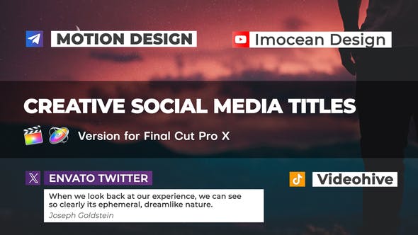 Videohive 49602518 Creative Social Media Titles | FCPX