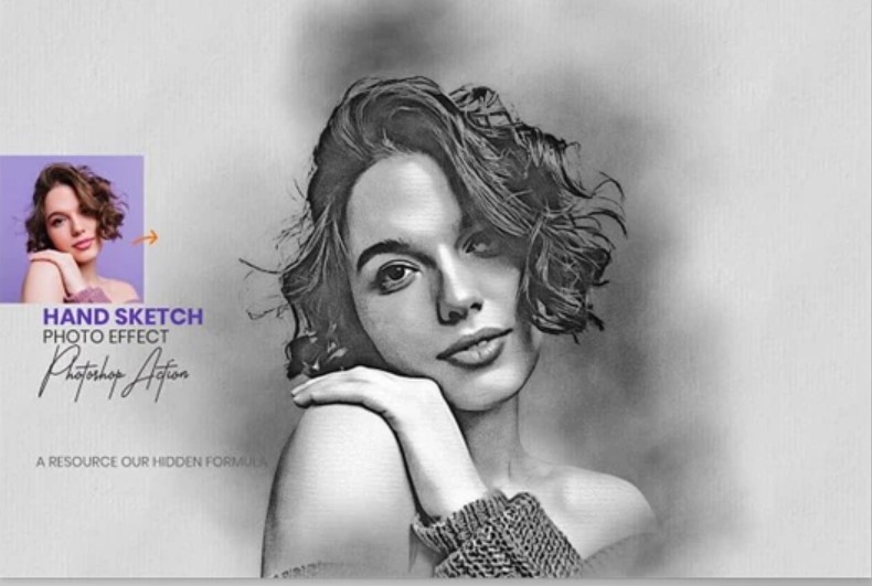 Download Hand Sketch Photoshop Action - 92060784 on GFXHive