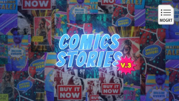 Videohive 44559569 Comics Instagram Vertical Stories V.3 – MOGRT