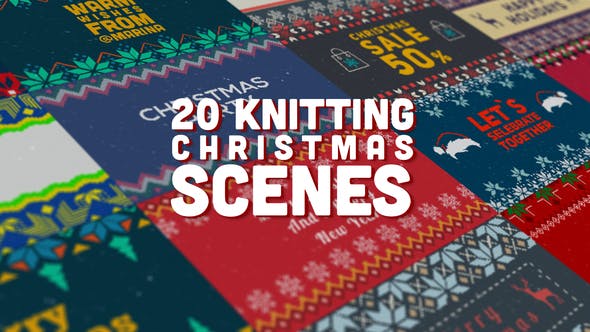 Videohive 40427132: Knitting Christmas Scenes on GFXHive