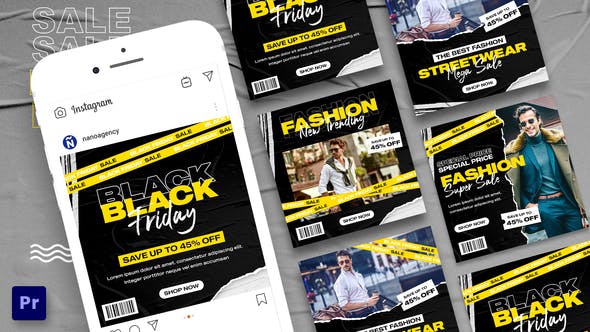 Videohive 41422146: Fashion Black Friday Social Media Banner