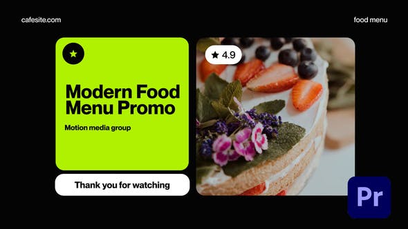 Savor Creativity with Videohive 34961379 Modern Food Menu