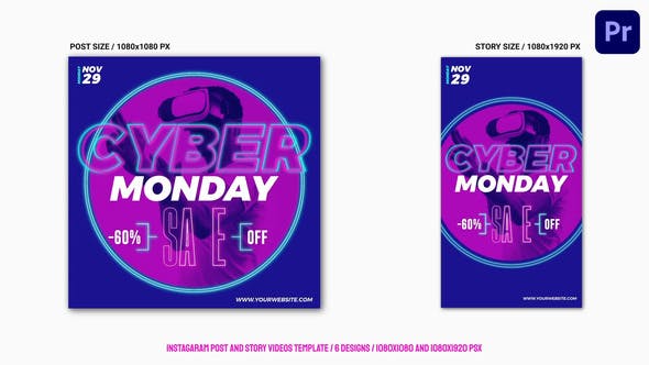 Videohive 34917344 Cyber Monday Instagram Sale Mogrt 74 on GFXHive