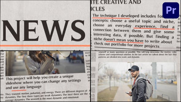 Revolutionize Your Edits with Videohive 43236021 Newspaper Slideshow