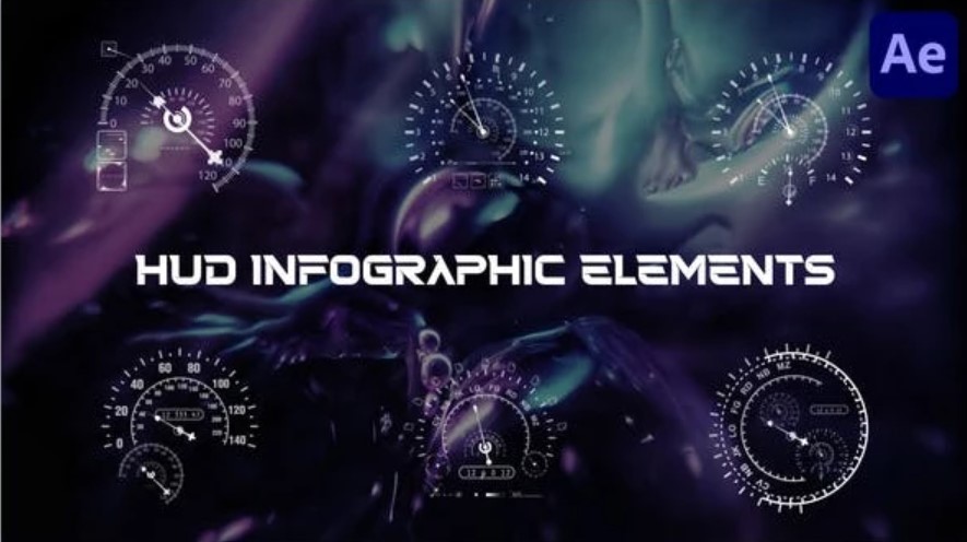 Unleash Futuristic Visuals: HUD Infographic Elements for AE VH-50786428