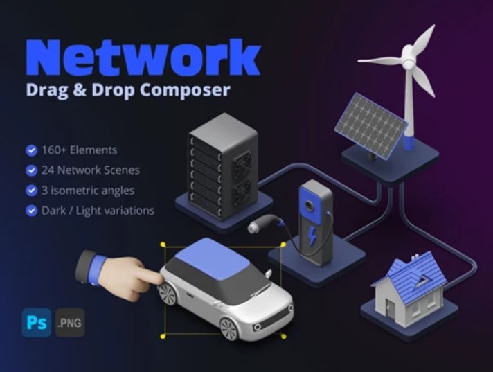 UI8 – Network – 3D Scene Composer: Effortless 3D Model Design for Stunning Visual