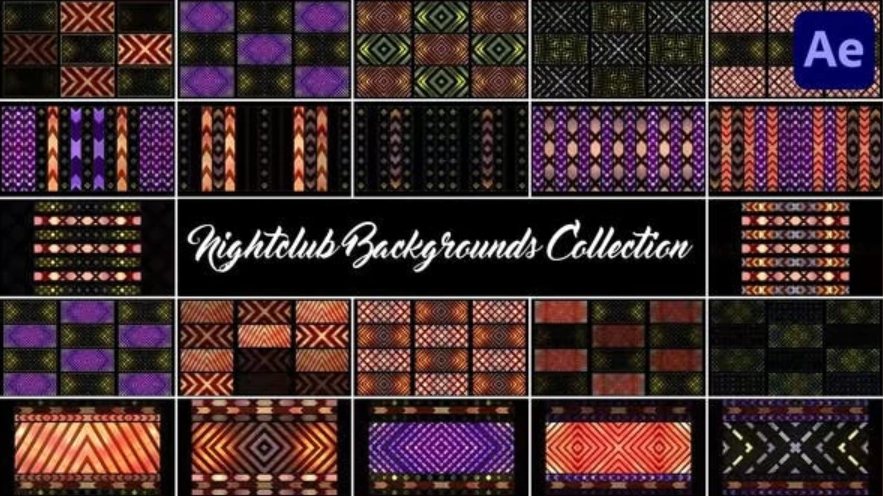 Nightclub Backgrounds Collection for AE VH-50853637 by GFXHive