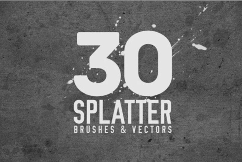 30 Splatter Brushes for Creative Designs | GFXHive