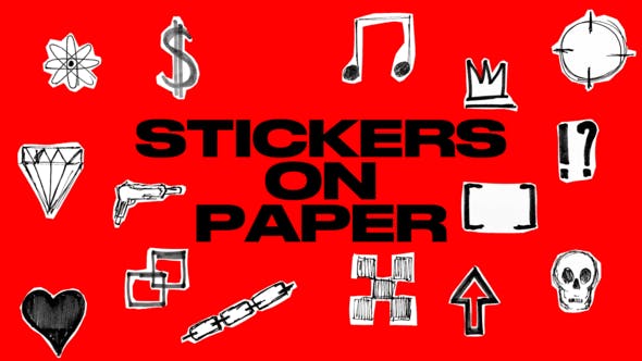 Videohive 50850184 Stickers On Paper: GFXHive Unleashes Creative Possibilities